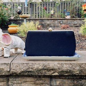 1950s Darling  Black Fabric Evening Bag